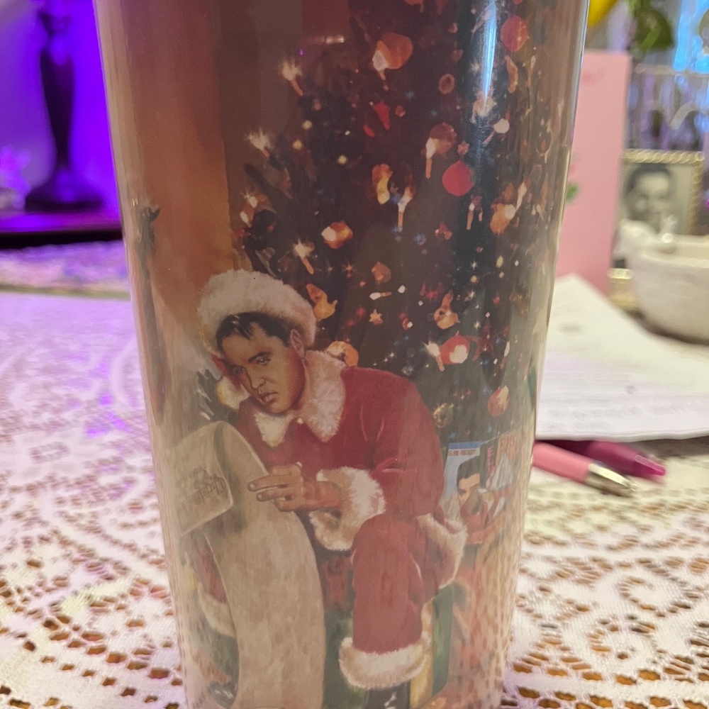 Santa Elvis Presley Travel Mug